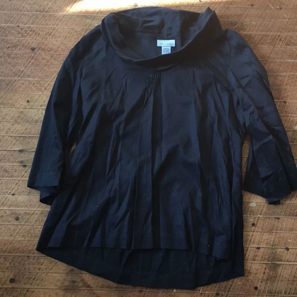 Soft Surroundings M yoke neck blouse